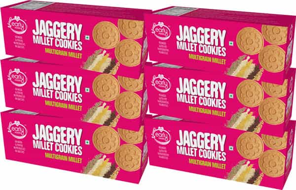 Early Foods Pack Of 6 - Multigrain Millet Jaggery Cookies