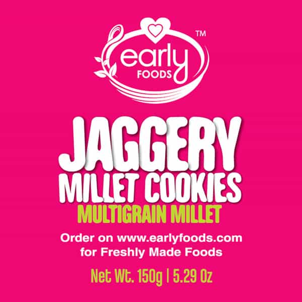 Early Foods Pack Of 6 - Multigrain Millet Jaggery Cookies