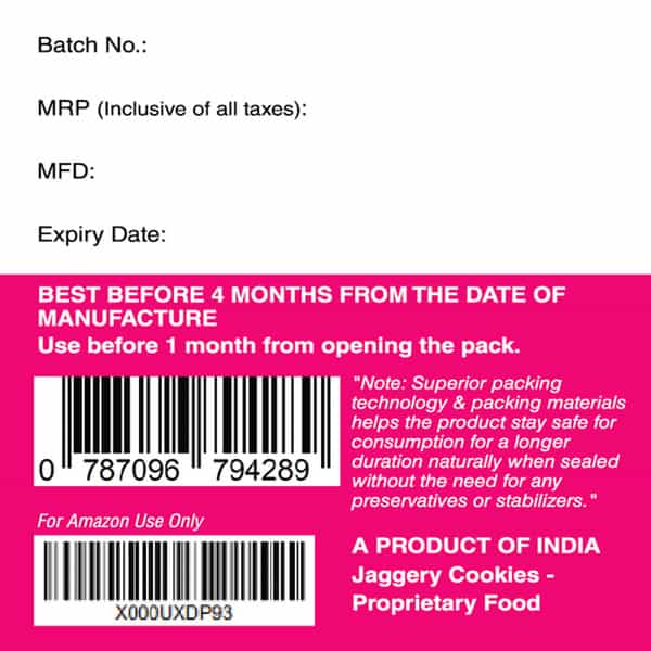 Early Foods Pack Of 6 - Multigrain Millet Jaggery Cookies