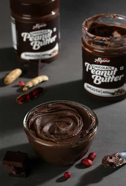 Alpino Chocolate Peanut Butter Smooth 2.4 Kg Jar| Creamy High Protein Peanut Butter Vegan