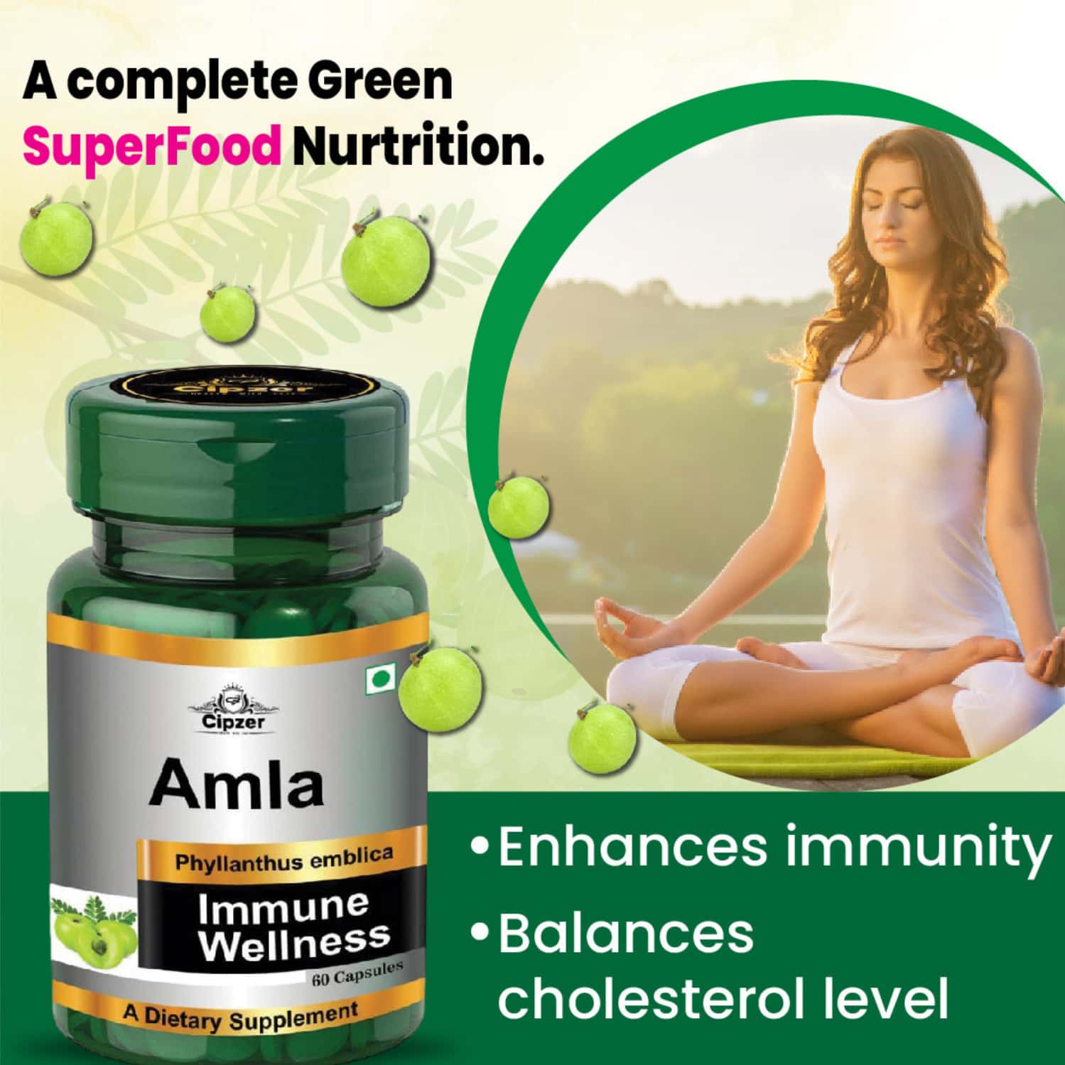 Cipzer Amla Capsule | Works Wonders On Your Immunity(pack Of 1) -60 Capsules