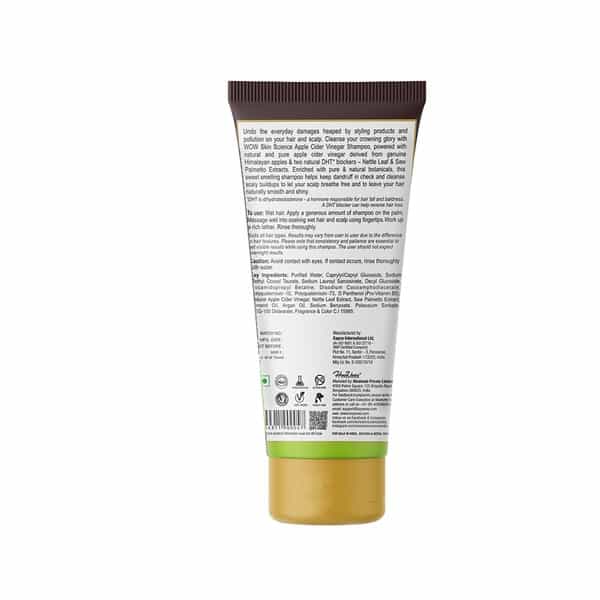 Wow Skin Science Apple Cider Vinegar Shampoo  Tube Of 200 Ml