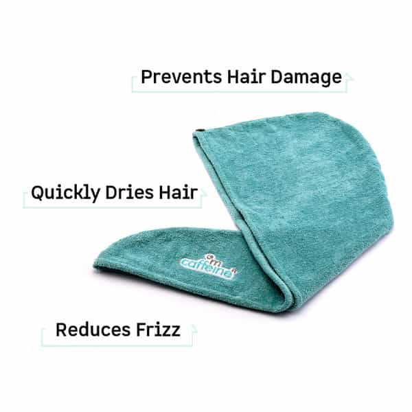 Mcaffeine Micro Fiber Hair Wrap - Quickly Dries Hair Reduces Frizz & Prevents Hair Damage