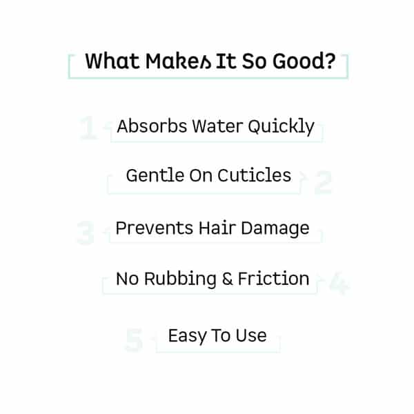Mcaffeine Micro Fiber Hair Wrap - Quickly Dries Hair Reduces Frizz & Prevents Hair Damage