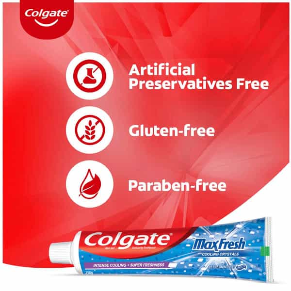 Colgate Maxfresh Toothpaste Blue Gel Paste 150G X 4 (Peppermint Ice Saver Pack) - 600G