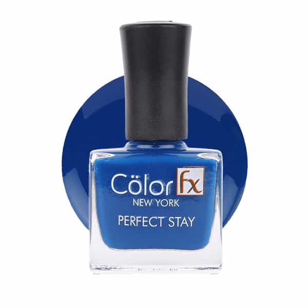 Color Fx Glossy Blue Gel Long Lasting Nail Enamel 9 Ml