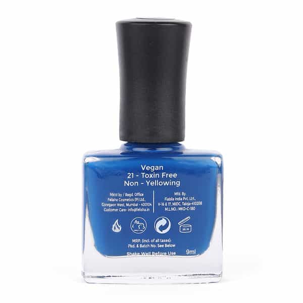 Color Fx Glossy Blue Gel Long Lasting Nail Enamel 9 Ml