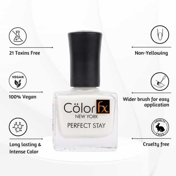 Color Fx Glossy Blue Gel Long Lasting Nail Enamel 9 Ml
