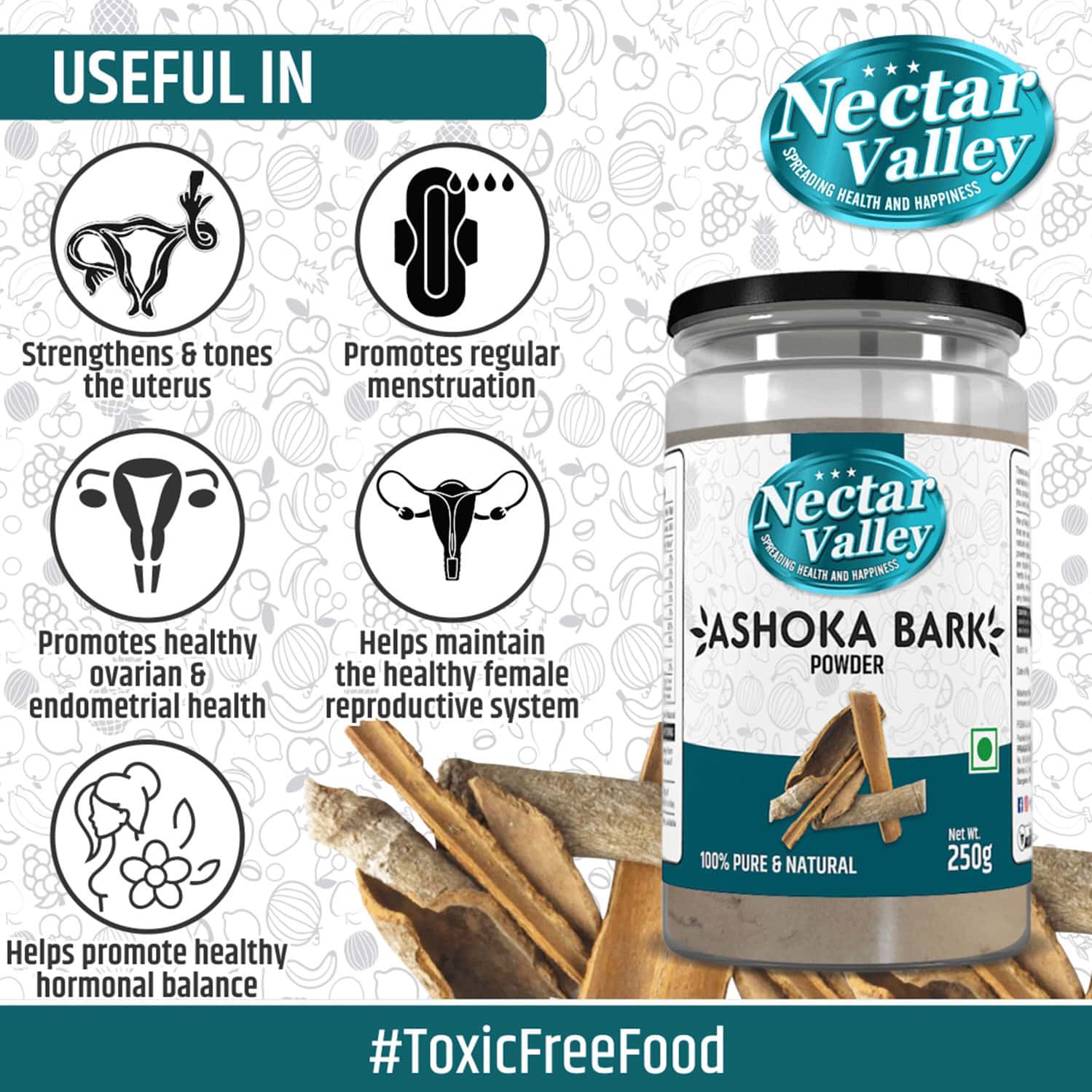 Buy NECTAR VALLEY ASHOKA BARK / ASHOKA CHAAL (SARACA INDICA) PURE
