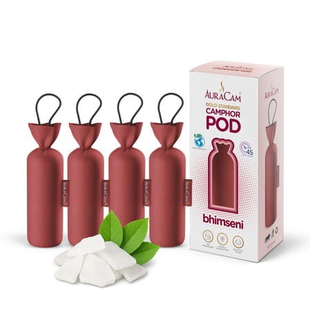 Auracam Gold Standard Camphor Pod Cone (Bhimseni) - Set Of 4