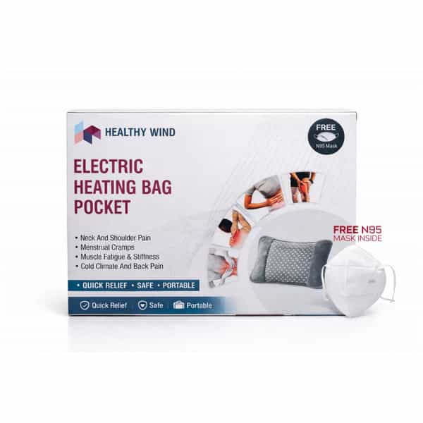 Healthy Wind Electric Heating Bag Pocket Pre-Filled Gel With Free N95 Mask