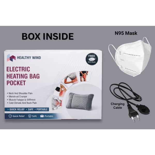 Healthy Wind Electric Heating Bag Pocket Pre-Filled Gel With Free N95 Mask