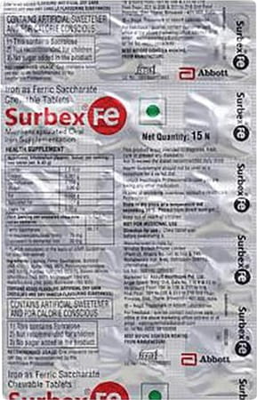 Surbex Fe Strip Of 15 Chewable Tablets