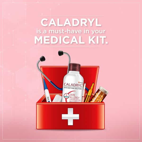 Caladryl Skin Allergy Lotion For Rashes | Sunburn | Prickly Heat And Insect Bites- 125Ml