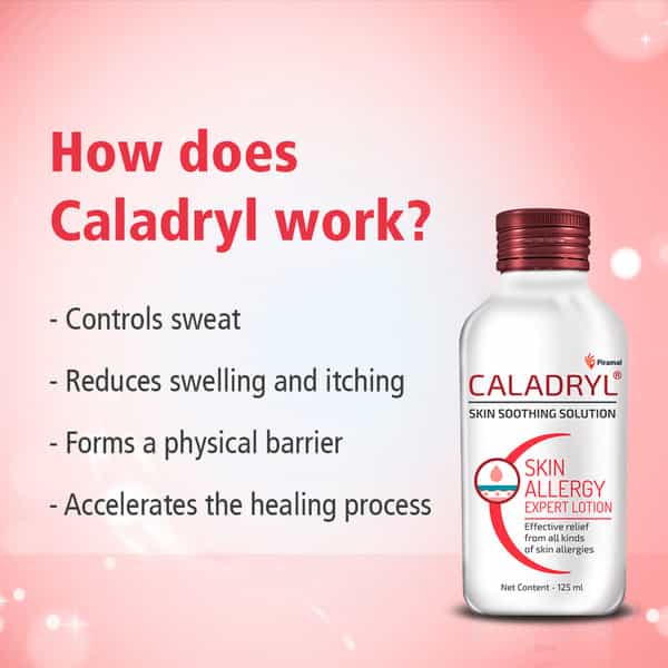 Caladryl Skin Allergy Lotion For Rashes | Sunburn | Prickly Heat And Insect Bites- 125Ml