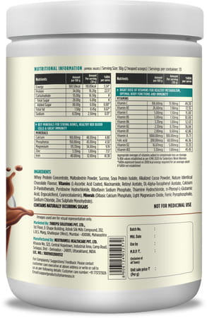 Pharmeasy Daily Protein For Strong Bones And Immunity Rich Chocolate Jar 400gm