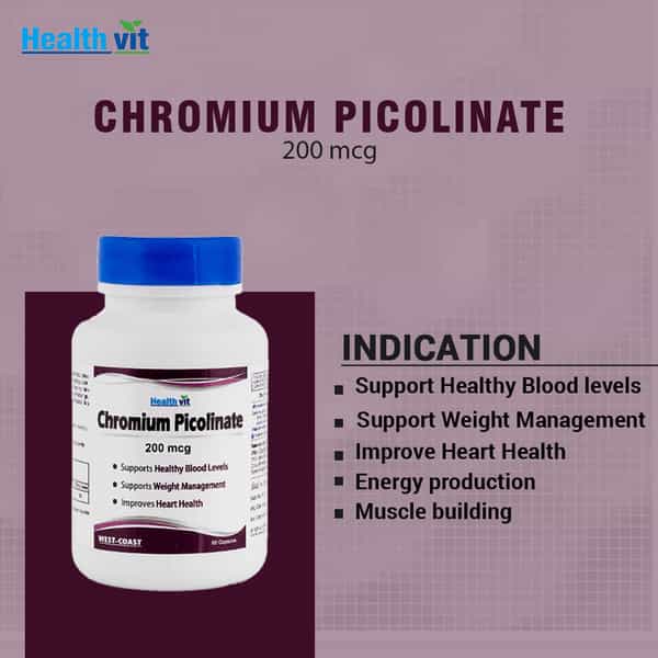 Healthvit Chromium Picolinate 200Mg - 60 Capsules