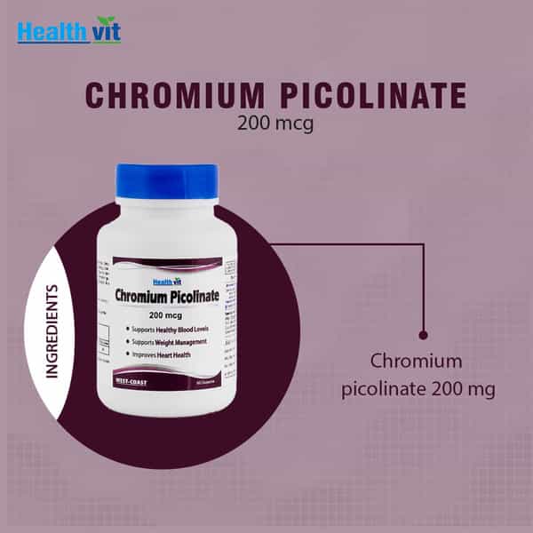 Healthvit Chromium Picolinate 200Mg - 60 Capsules