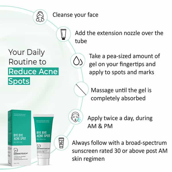 Dermatouch Bye Bye Acne Spot Oil Free Gel For Acne (All Skin) - 30G