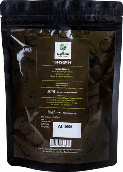 Supreem Super Foods Gingberry - Healthy Heart Candy (Ginger & Amla Extracts) 50S Pack.