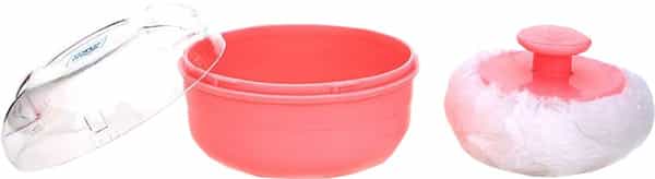 Mee Mee Premium Powder Puff With Powder Storage (Pink)