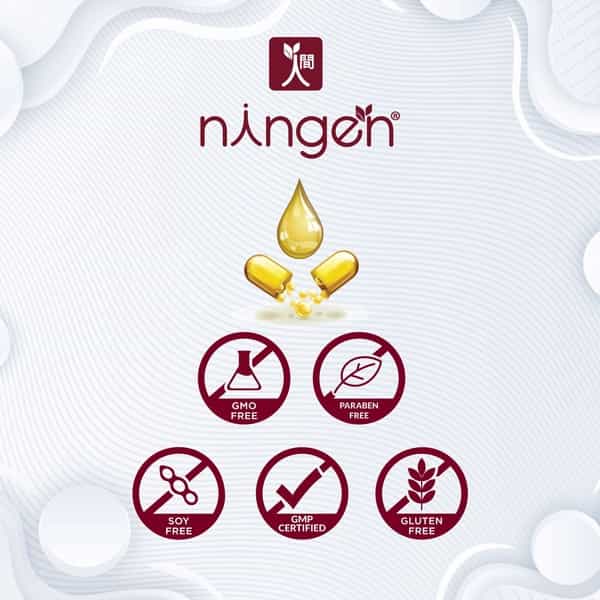 Ningen Vitamin E Oil Capsules For Skin Eye Hair - 30 Veg Capsules