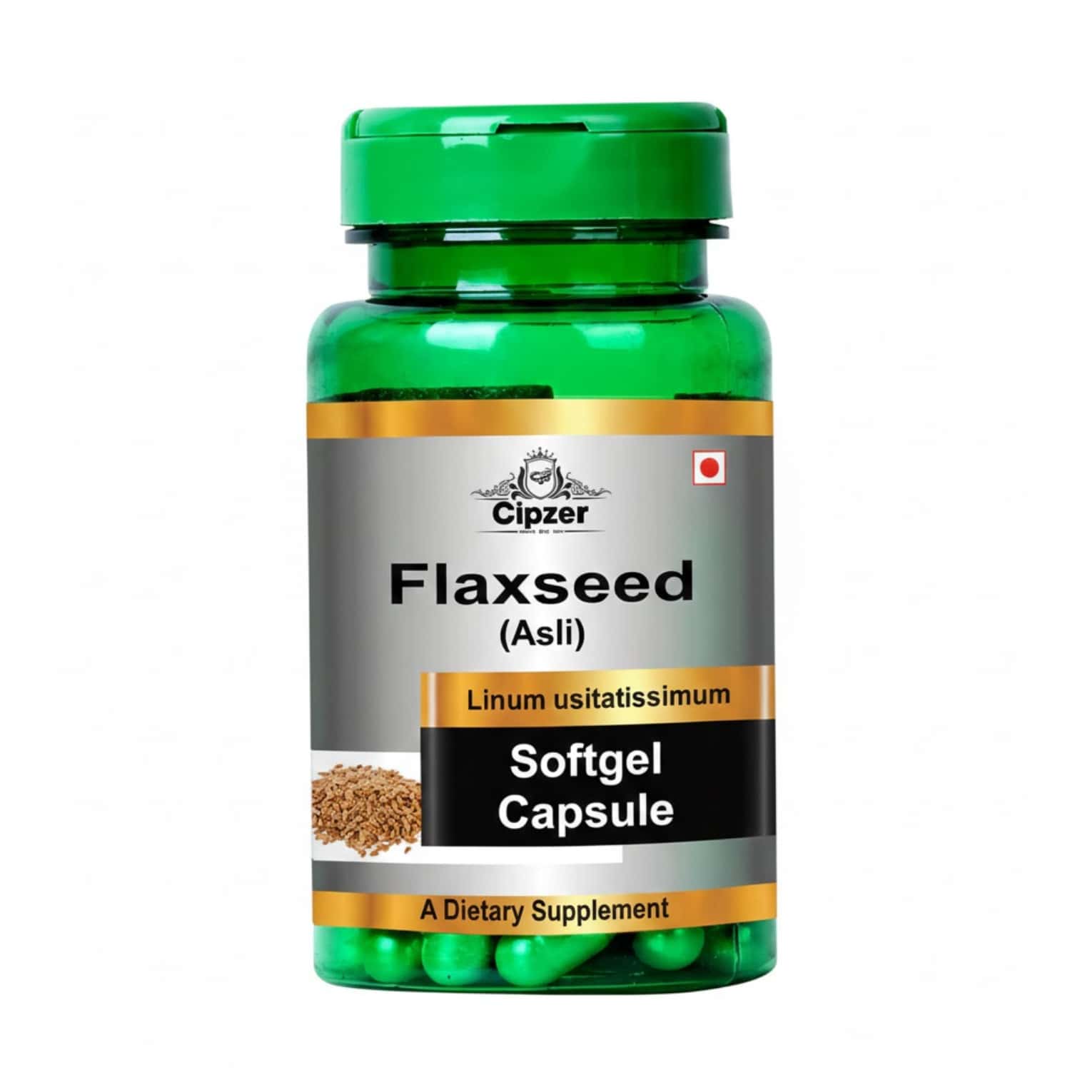 Cipzer Flaxseed 30 Capsules | Supports Heart Health & Overall Wellness