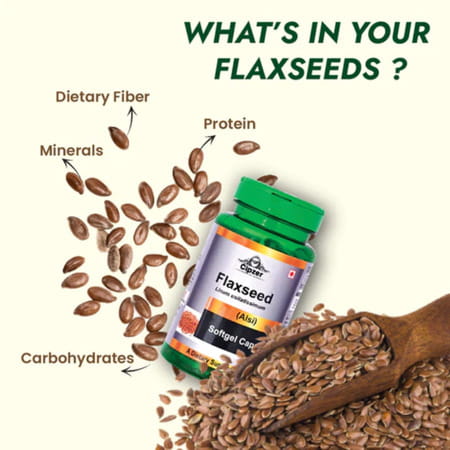 Cipzer Flaxseed 30 Capsules | Supports Heart Health & Overall Wellness