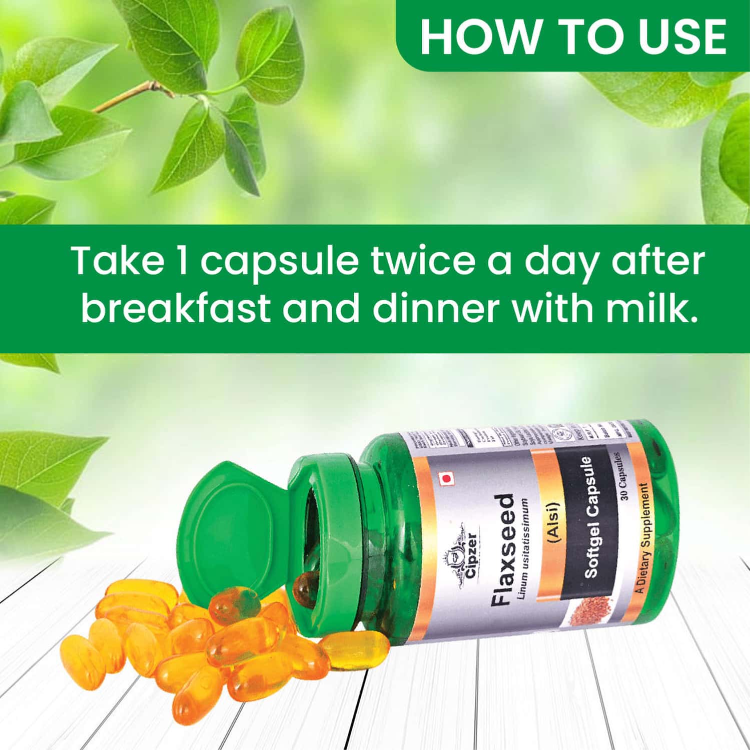 Buy CIPZER FLAXSEED CAPSULE CONTROL CANCER CELL GROWTH AND PROMOTE