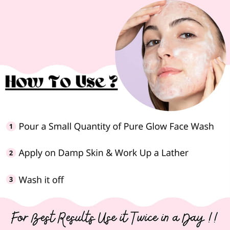 Ldd Bioscience Pure Glow Face Wash Prevent Acne Breakouts For Pimple Free Skin (Pack Of 3)