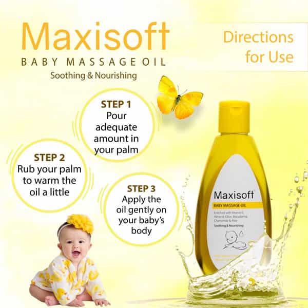 Maxisoft Baby Massage | Soothing & Nourishing | Oil | Bottle | 100 Ml | Pack Of 4