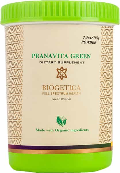 Biogetica Pranavita Green Balanced Green Drink - Superfood -Anti Ageing- 3.5 Oz / 100 Gm.