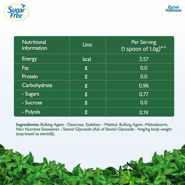 Sugar Free Green Sweetener Powder Packet Of 200 G