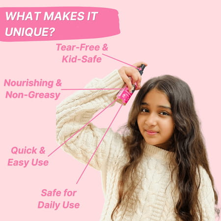 Healthbest Detangler Spray For Kids With Tea Tree Oil | Tangle-Free Hair- 100ml