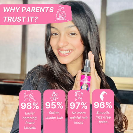 Healthbest Detangler Spray For Kids With Tea Tree Oil | Tangle-Free Hair- 100ml