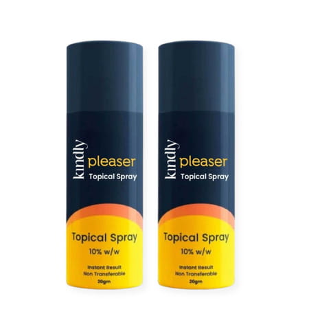 Kindly Health Pleaser Topical Spray | Non-Transferrable Spray For Men | 40 Gm | Pack Of 2