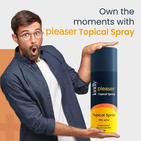 Kindly Health Pleaser Topical Spray | Non-Transferrable Spray For Men | 40 Gm | Pack Of 2