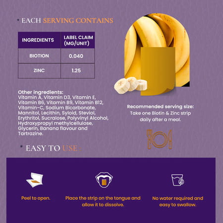 7Mounts Biotin + Zinc Oral Strips - 30N