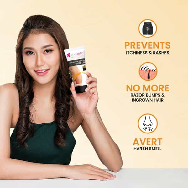 Everteen Radiance Bikini Line Hair Remover Cream With Charcoal - 2 Packs (50 G Each)