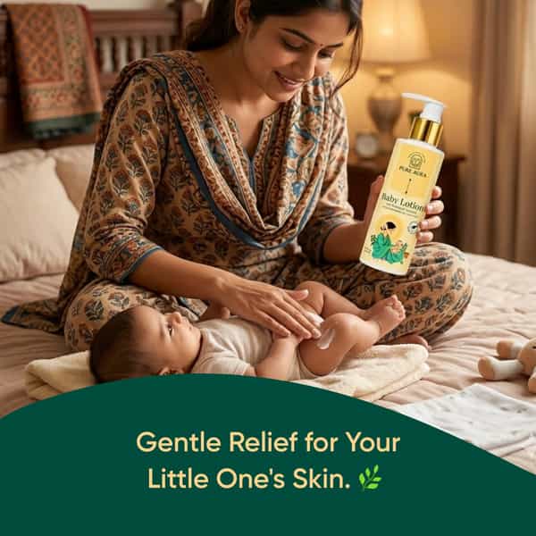Pure Aura Baby Lotion For Itching & Eczema Relief | Ayurvedic & Chemical-Free 200Ml Pack Of 2