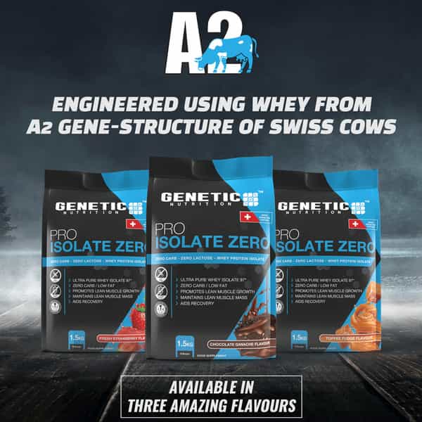 Genetic Nutrition Pro-Isolate Zero Swiss Grass-Fed Whey Protein Isolate Toffee Fudge