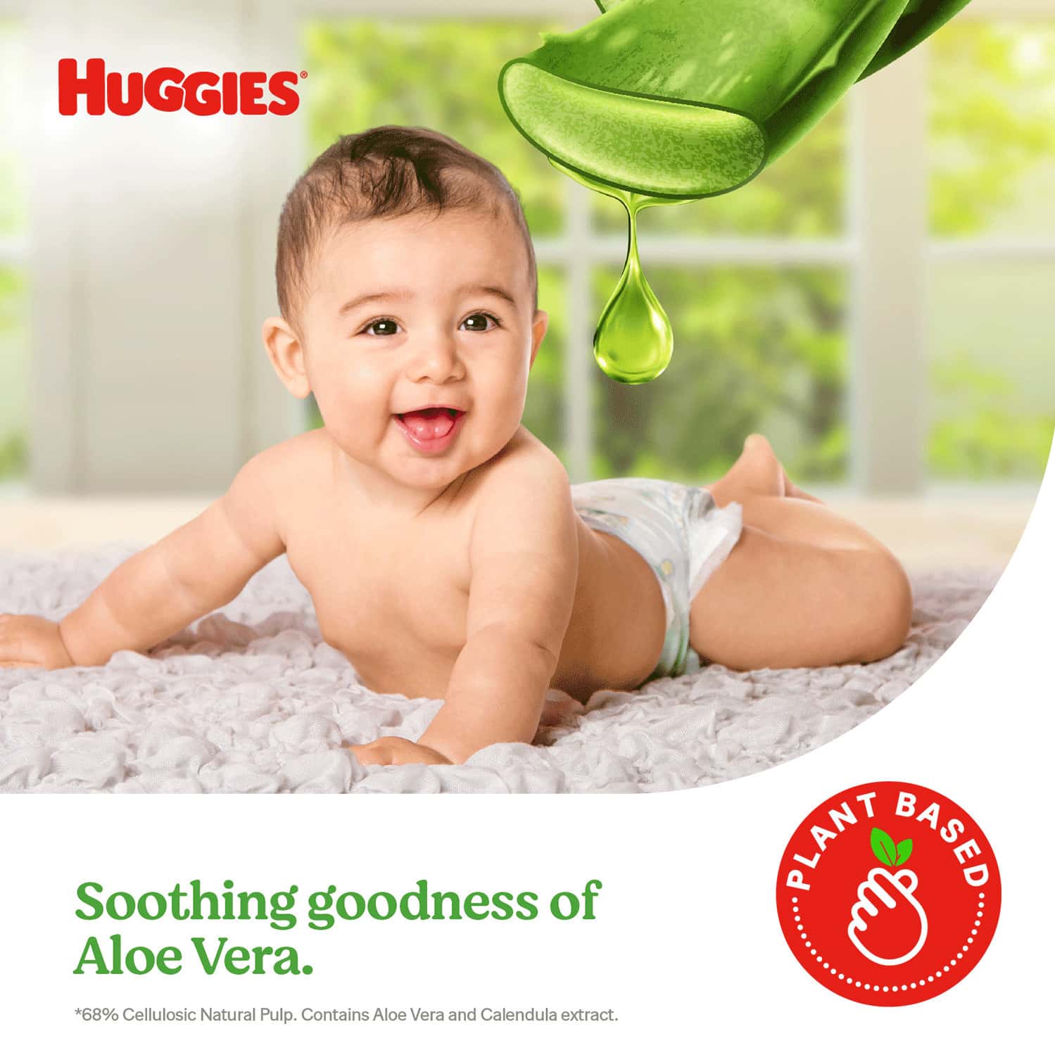Buy HUGGIES NATURE CARE BABY WIPES PLANT BASED WITH ALOE VERA