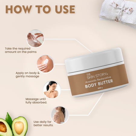 The Skin Story Avocado Restorative Body Butter | 200gm