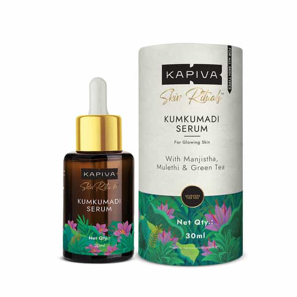 Kapiva Kumkumadi Glow Serum With Manjistha | Mulethi & Green Tea Bottle Of 30Ml