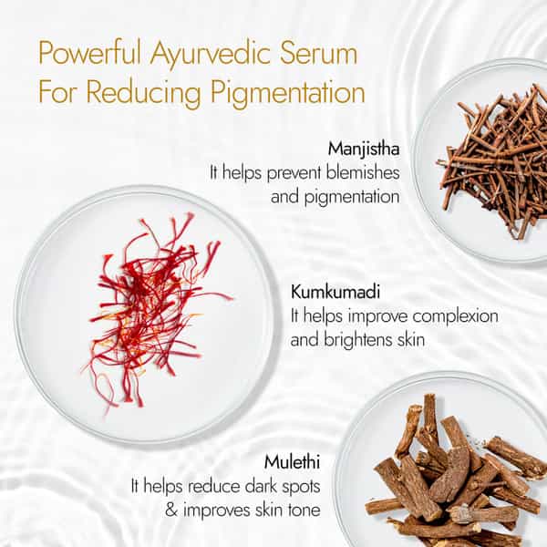 Kapiva Kumkumadi Glow Serum With Manjistha | Mulethi & Green Tea Bottle Of 30Ml