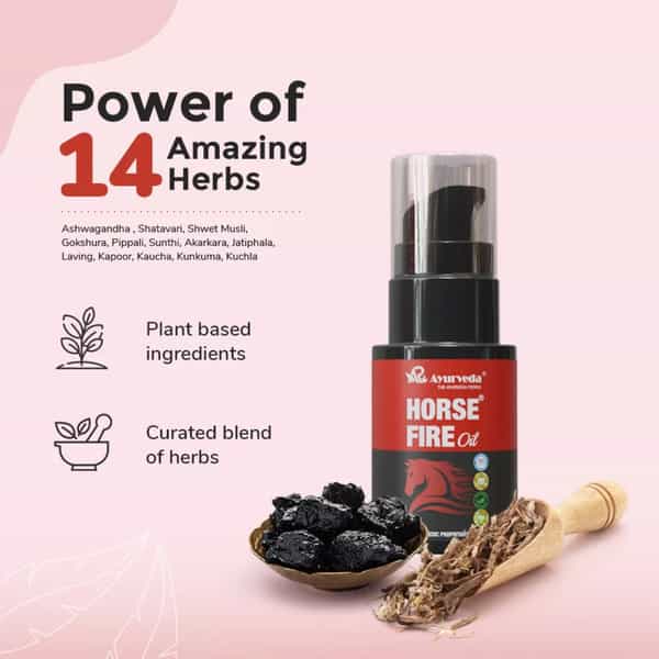 A R Ayurveda Horse Fire Ayurvedic Massage Oil For Men Formulation Of Shree Gopal Tail - 25Ml
