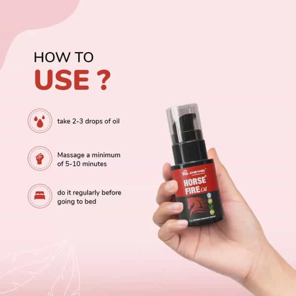 A R Ayurveda Horse Fire Ayurvedic Massage Oil For Men Formulation Of Shree Gopal Tail - 25Ml