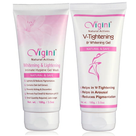 Vigini Vaginal V Tightening Sensual Massage Lubricant Gel & Intimate Whitening Feminine Hygiene Wash
