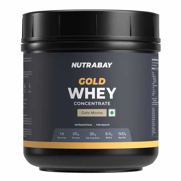 Nutrabay Gold 100% Whey Protein Concentrate Cafe Mocha - 500G
