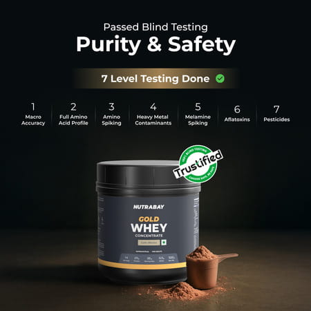 Nutrabay Gold 100% Whey Protein Concentrate Cafe Mocha - 500g